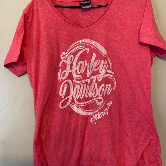 Red Harley Davidson 2x short sleeve shirt - Picture 2 of 5